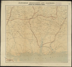 Southern Mississippi and Alabama showing the approaches to Mobile