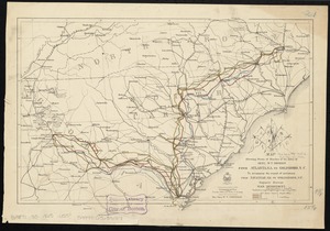 Map showing route of marches of the army of Genl. W.T. Sherman, from Atlanta, Ga. to Goldsboro, N.C