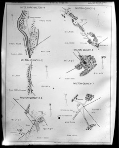 Six maps of areas in Massachusetts