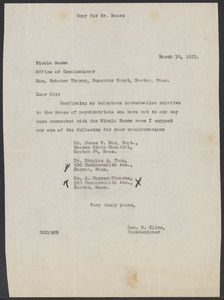 Sacco-Vanzetti Case Records, 1920-1928. Defense Papers. Note from George M. Kline to Judge Thayer, March 30, 1923. Box 6, Folder 8, Harvard Law School Library, Historical & Special Collections