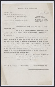 Sacco-Vanzetti Case Records, 1920-1928. Defense Papers. Affidavit of Wilbur F. Turner, 1923. Box 7, Folder 19, Harvard Law School Library, Historical & Special Collections
