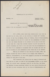 Sacco-Vanzetti Case Records, 1920-1928. Defense Papers. Affidavit of Roy E. Gould on Motion for New Trial December, 1921. Box 8, Folder 7, Harvard Law School Library, Historical & Special Collections