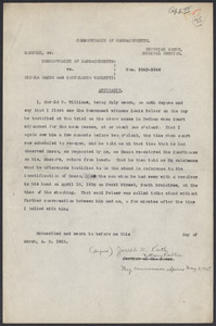 Sacco-Vanzetti Case Records, 1920-1928. Defense Papers. Statements of Louis Pelser, 1922-1923. Box 8, Folder 14, Harvard Law School Library, Historical & Special Collections