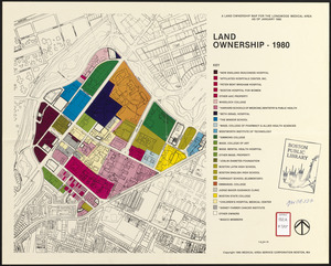 A land ownership map for the Longwood Medical Area as of January 1980