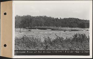 Chicopee River at Red Bridge, Ludlow and Wilbraham, Mass., 1:45 PM, Sep. 22, 1938