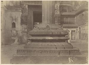 Base of the Aruna-stambha, Jagannath Temple, Puri, India