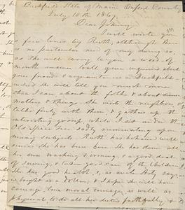 Letter from Zadoc Long to John D. Long, July 10, 1867