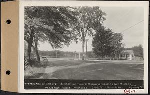 Contract No. 41, Extension of Belchertown-Pelham Highway, Belchertown, Pelham, intersection of Amherst-Belchertown-Ware highways, looking north along proposed west highway, Belchertown, Mass., Sep. 24, 1932