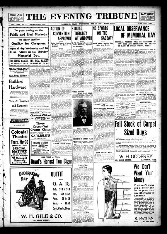 The Evening Tribune May 29 1907 Digital Commonwealth the-evening-tribune-may-29-1907-digital-commonwealth