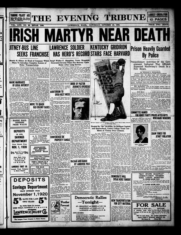 The Evening Tribune. October 23, 1920 - Digital Commonwealth