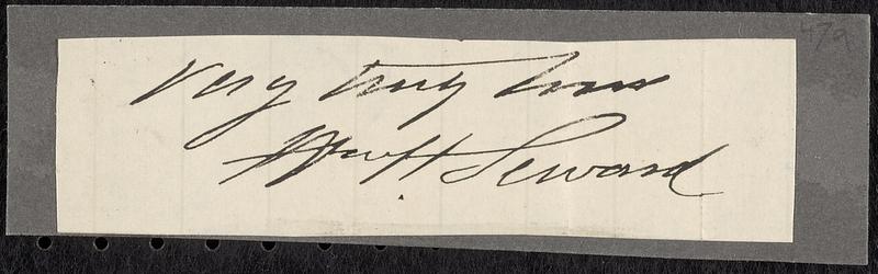 Autograph of William H. Seward, Jr.