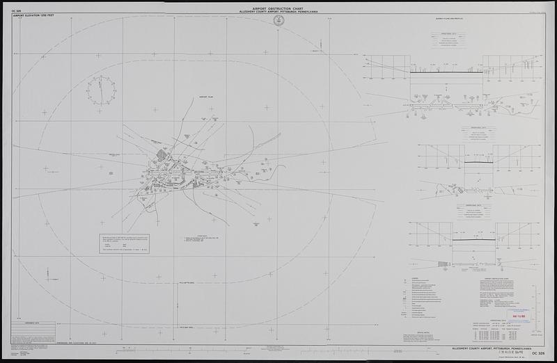 Airport obstruction chart, OC 326, Allegheny County Airport, Pittsburgh, Pennsylvania