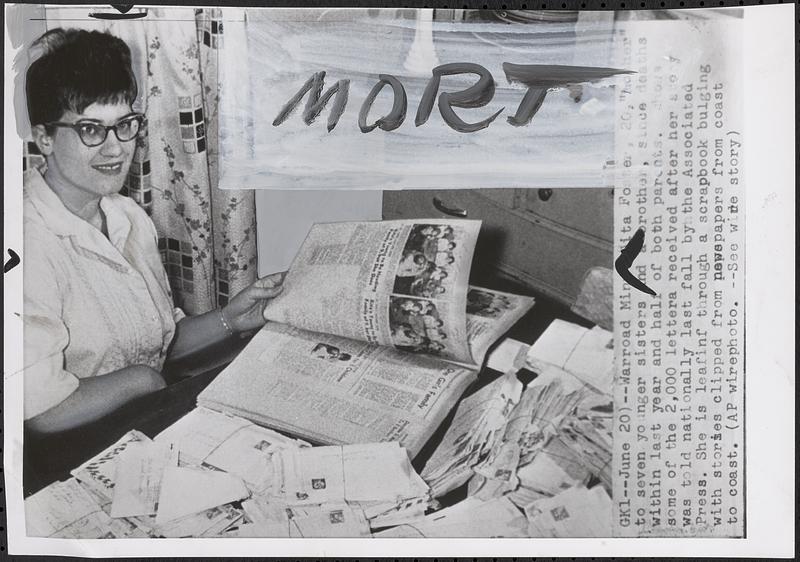 Rita Foster, 20, "mother" of eight orphaned brothers and sisters