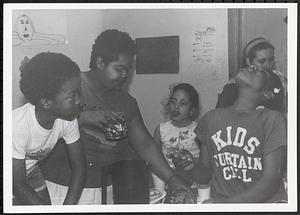 Damien, Liz, and Leah back in the day