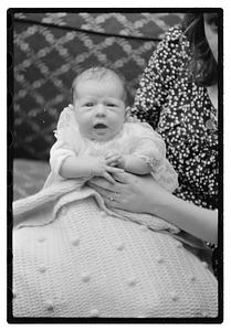 Unidentified baby, possibly in a christening gown