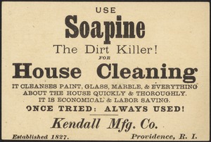 Victorian Trade Card SOAPINE the Dirt Killer Kendall Providence RI Werbekarte 