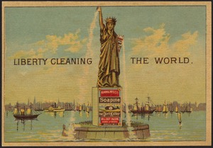 Liberty cleaning the world.