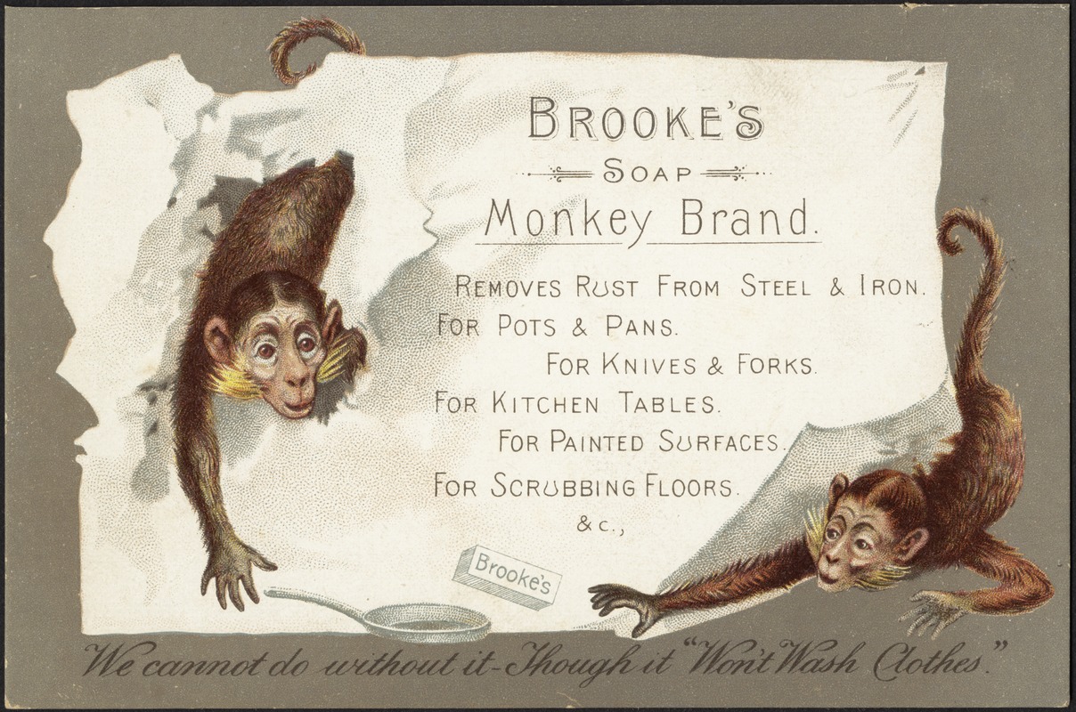 Brook's Monkey Brand Soap. Removes rust from steel & iron.