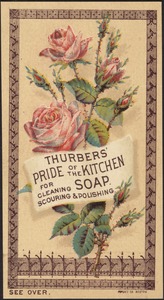 Thurbers' Pride of the Kitchen Soap. For cleaning scouring & polishing.