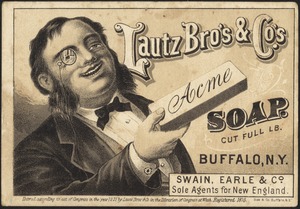 Lautz Bro's & Co's. Acme Soap cut full lb., Buffalo, N.Y.