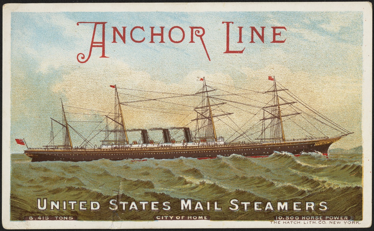Anchor Line, United States mail steamers - Digital Commonwealth