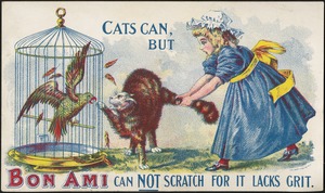 Cats can, but Bon Ami can not scratch for it lacks grit