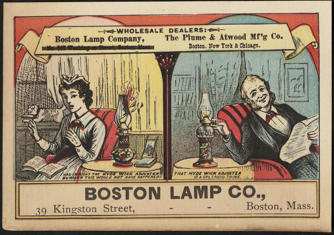 Boston Lamp Co., 39 Kingston Street, Boston, Mass.