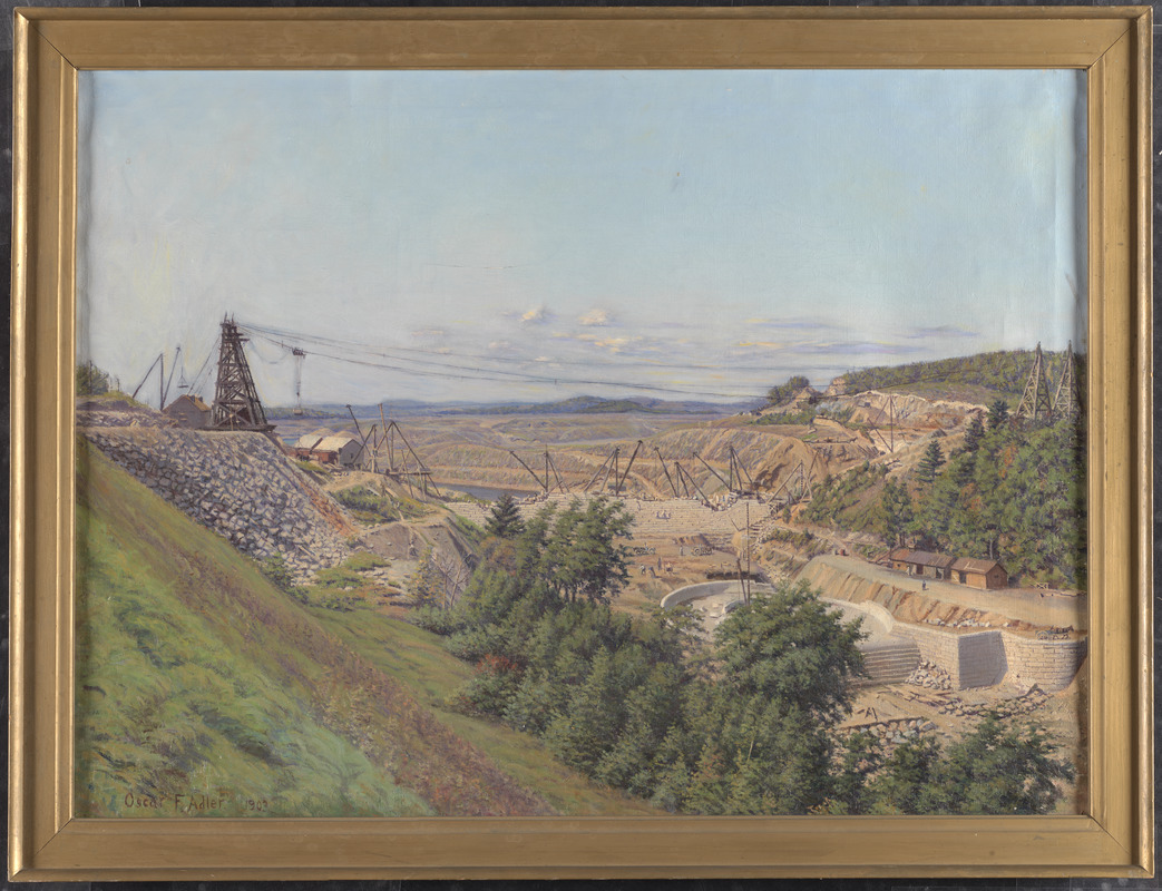Construction of Wachusett Dam, Clinton, Mass., 1903