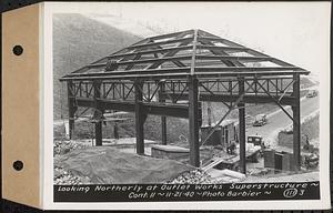 Contract No. 111, Winsor Dam Outlet Works Superstructure, Belchertown, looking northerly at outlet works superstructure, Belchertown, Mass., Nov. 21, 1940