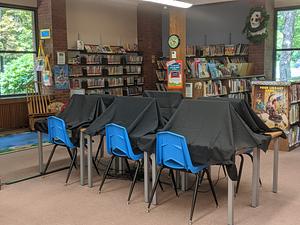 Library children's computers covered