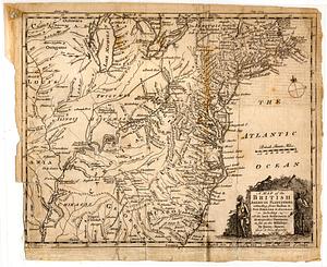 A map of the British American plantations, extending from Boston in New England to Georgia