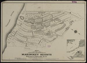Plan of a section of sea shore lots at Makonikey Heights Marthas Vineyard Mass.