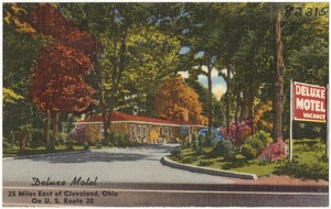 Deluxe Motel, 25 miles east of Cleveland, Ohio, on U.S. Route 20