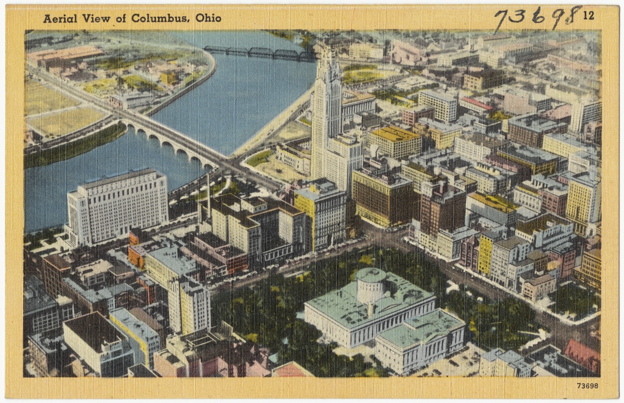 Aerial view of Columbus, Ohio