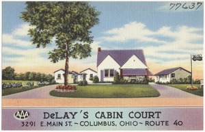 Delay's Cabin Court, 3291 E. Main St. - Columbus, Ohio - Route 40