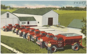 W. H. Kline -- Your lime man, our fleet of trucks for your service