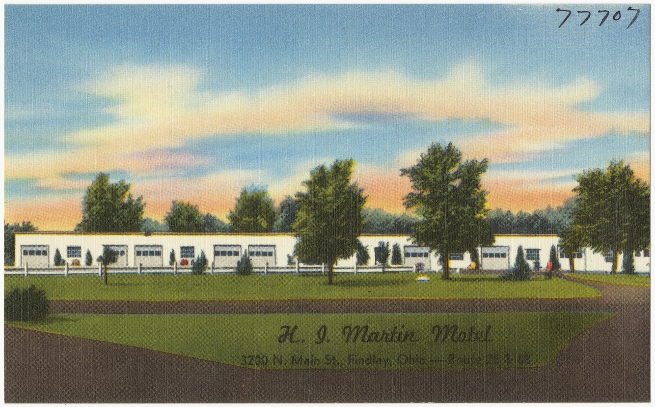 H. L. Martin Motel, 3200 N. Main St., Findlay, Ohio -- Route 25 & 68