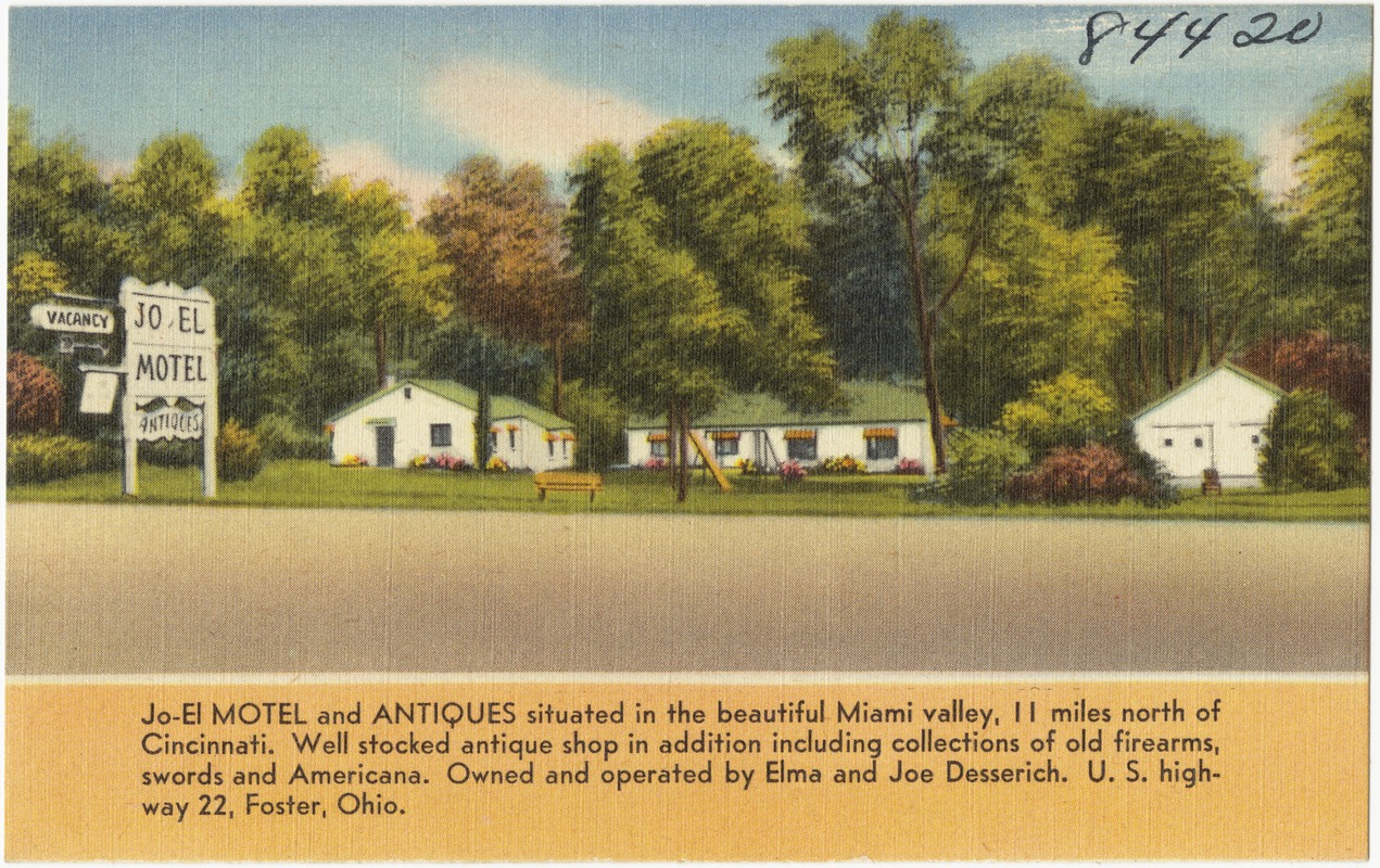 Jo-El Motel and Antiques, U.S. Highway 22, Foster, Ohio