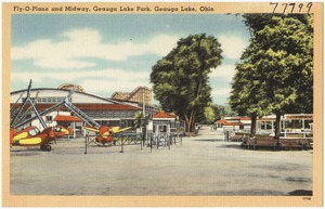 Fly-O-Plane and Midway, Geauga Lake Park, Geauga Lake, Ohio