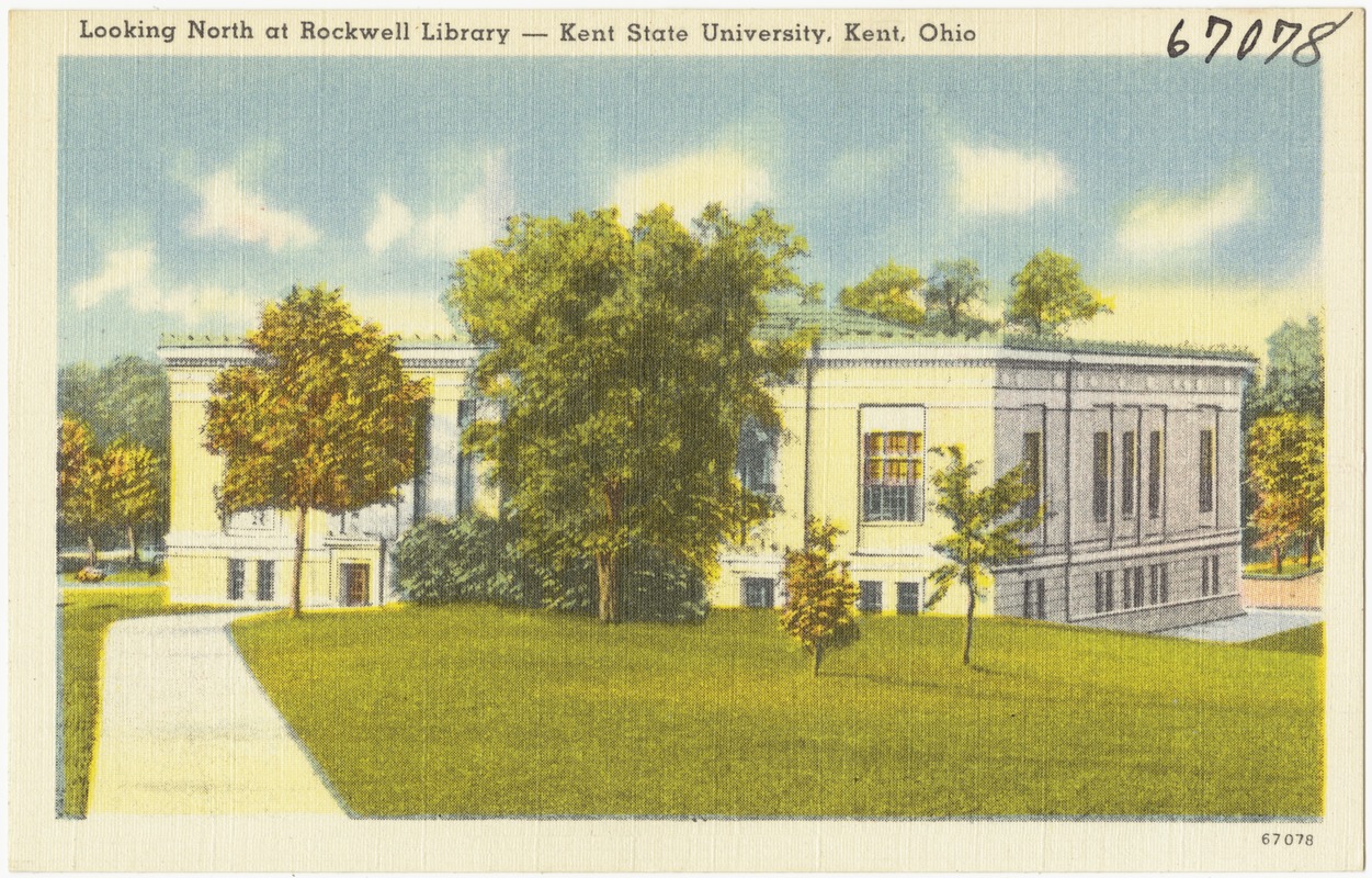 Looking north at Rockwell Library Kent State University, Kent, Ohio