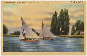 Boat racing, Rocky River, Lakewood, Ohio