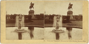 Venus and Washington Monuments, Public Garden, Boston. Mass.