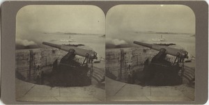 Fort Warren, Boston Harbor, ten-inch disappearing gun