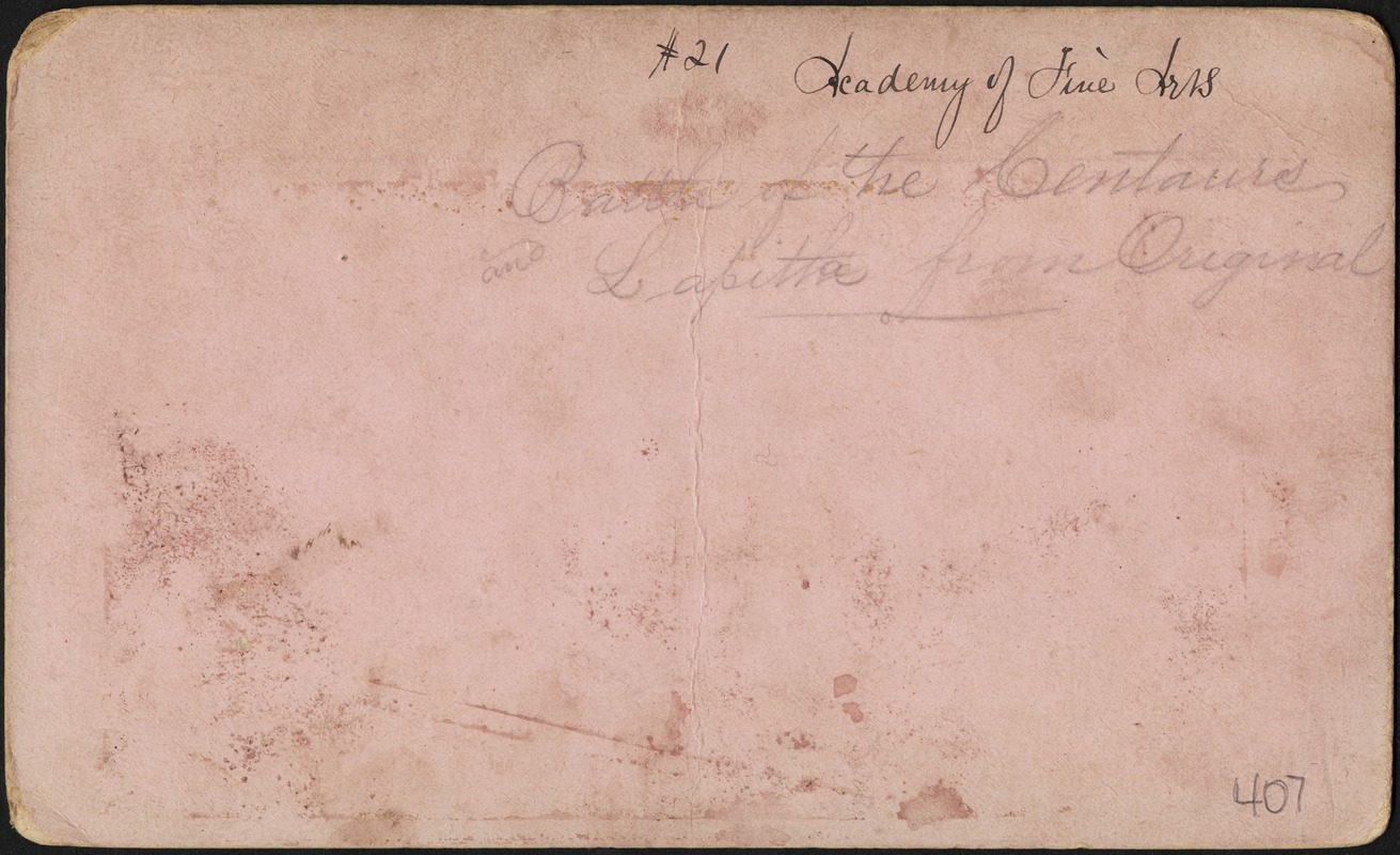Academy of Fine Arts. Battle of the Centaurs and Lapithae from original
