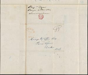 Benjamin Dyer to George Coffin, 4 March 1844