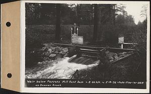 Weir below Pepper's mill pond dam on Beaver Brook, Ware, Mass., 8:40 AM, May 4, 1936