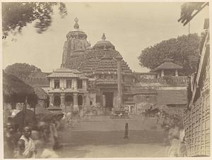 View of Jagannath Temple from outside Lion's Gate, Puri, India