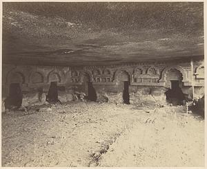 Interior of Buddhist Vihara, Cave XII, Ajanta