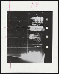 Edna's Portrait - This is what an approaching hurricane looks like on radar. The photos, taken by an M. I. T. radar station, show four bands of rain that preceded the hurricane's "eye" out of sight at the right.