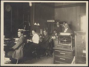 Office and workers, Bay State Mill, 1913